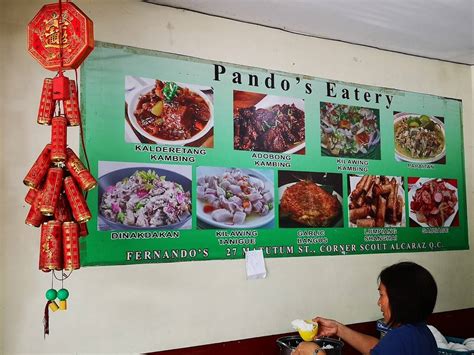 pandos eatery menu|Pandos Eatery and Fernando's Kambingan .
